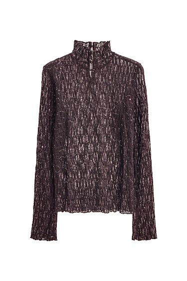 Lace top with sequins - BRUSNIKA Women Clothes