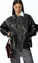 Eco-leather jacket with scuffs - BRUSNIKA. Women clothes
