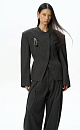 Jacket with wide shoulders - BRUSNIKA. Women clothes