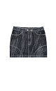 Denim skirt of mini length - BRUSNIKA. Women clothes