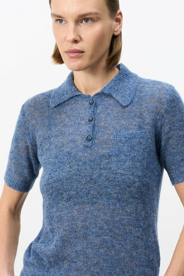 Knitted wool T-shirt - BRUSNIKA Women Clothes