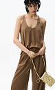 Top with suede trim - BRUSNIKA. Women clothes