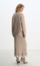 Maxi skirt of merino wool with lace - BRUSNIKA. Women clothes