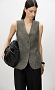 Long-sleeved vest made of 100% linen - BRUSNIKA. Women clothes