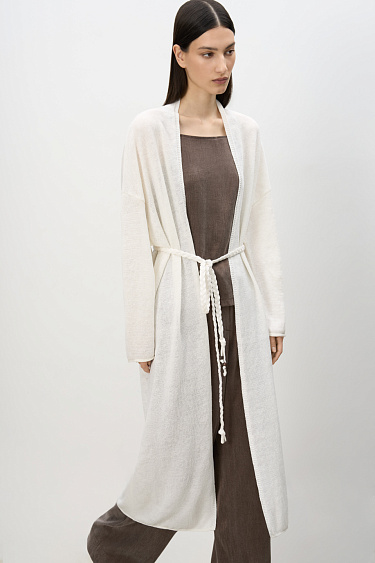 100% linen cardigan robe - BRUSNIKA Women Clothes