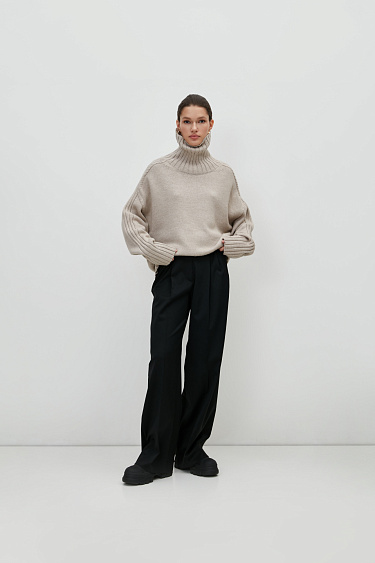Wool palazzo pants - BRUSNIKA Women Clothes