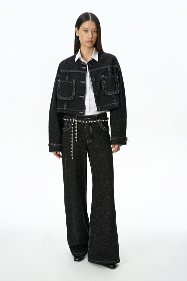 Fringed denim jacket - BRUSNIKA Women Clothes