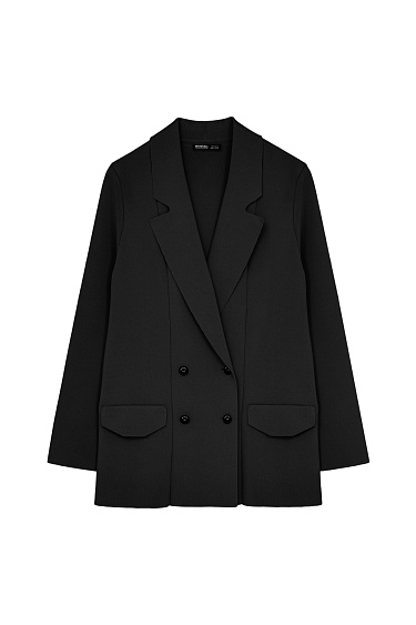 Knitted double-breasted jacket - BRUSNIKA Women Clothes