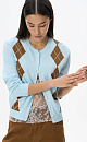 Argyle patterned cardigan - BRUSNIKA. Women clothes