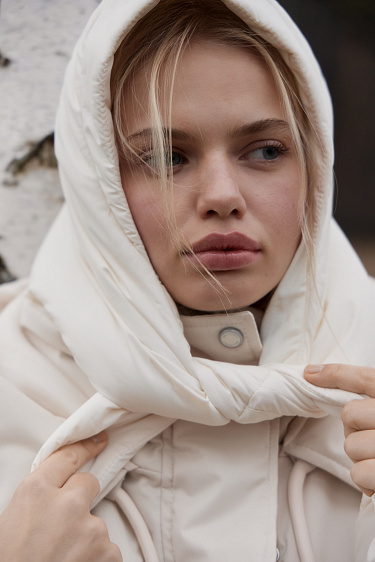 Quilted puffer kerchief - BRUSNIKA Women Clothes