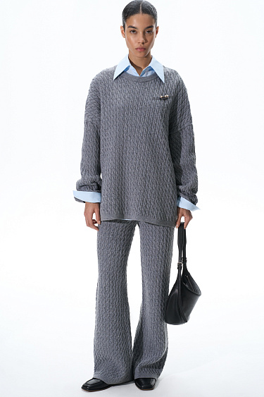Cable-knit jumper made from 100% extrafine merino wool - BRUSNIKA Women Clothes