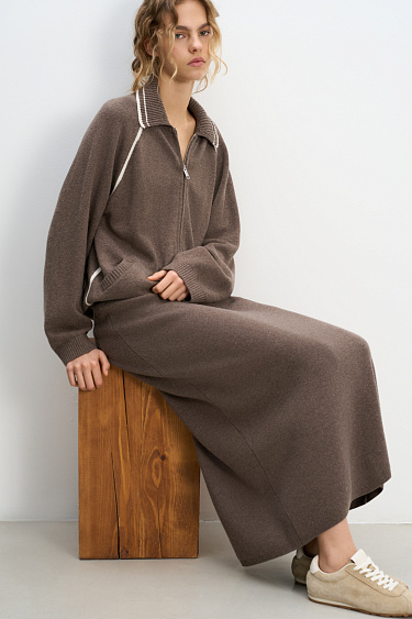 Cashmere and wool bomber jacket - BRUSNIKA Women Clothes