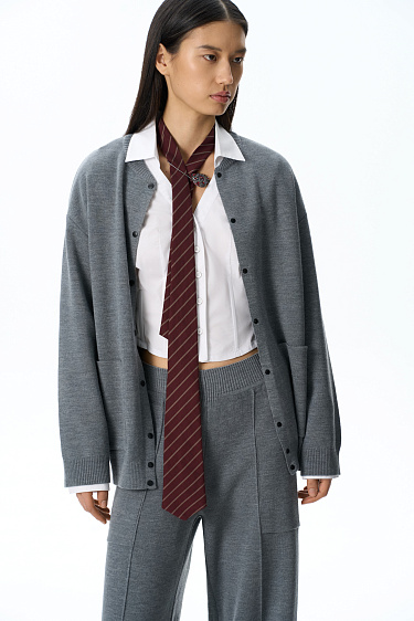Knitted merino wool bomber jacket - BRUSNIKA Women Clothes