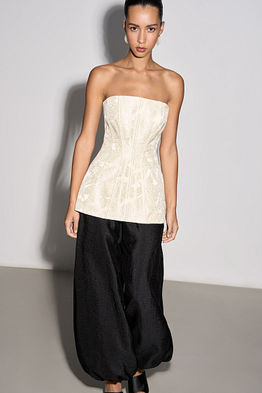 Extended jacquard corset - BRUSNIKA Women Clothes