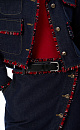 Denim midi skirt with fringe - BRUSNIKA. Women clothes