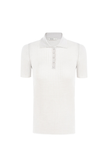 Knitted wool polo - BRUSNIKA Women Clothes