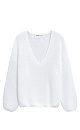 V-neck cotton knit jumper - BRUSNIKA. Women clothes
