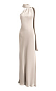 Satin dress with a scarf - BRUSNIKA. Women clothes