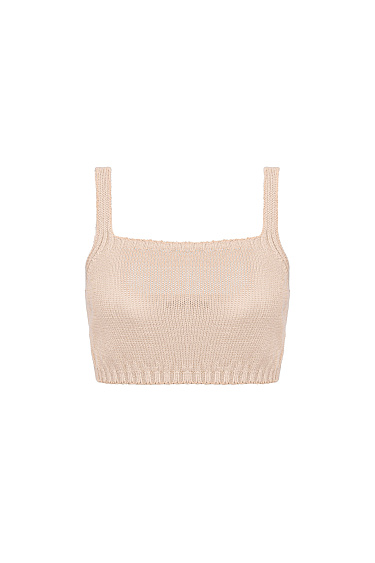 Linen knitted top - BRUSNIKA Women Clothes