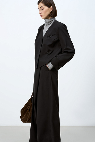 Cropped wool jacket - BRUSNIKA Women Clothes