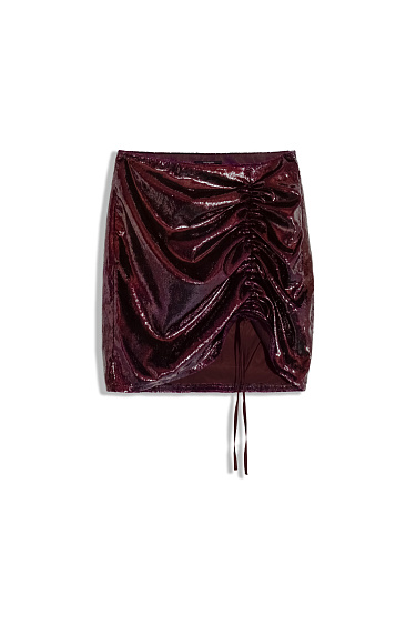 Mini skirt with drawstring - BRUSNIKA Women Clothes
