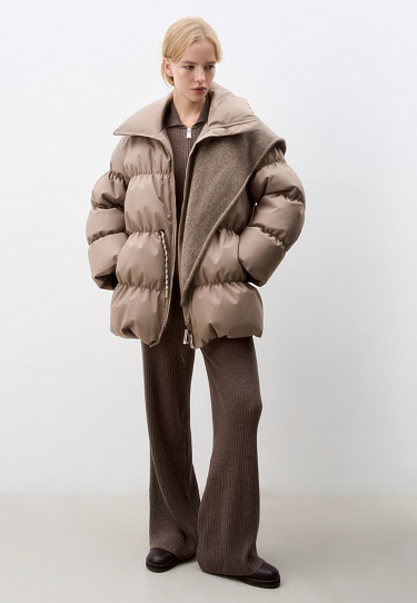 Quilted voluminous down jacket - BRUSNIKA Women Clothes