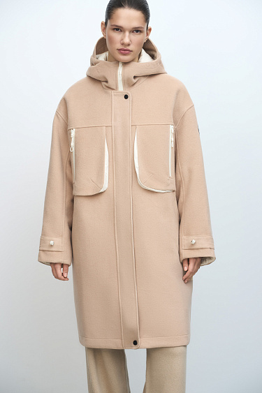 Hooded wool coat - BRUSNIKA Women Clothes