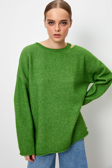 Jumper with cut-out shoulder - BRUSNIKA Women Clothes