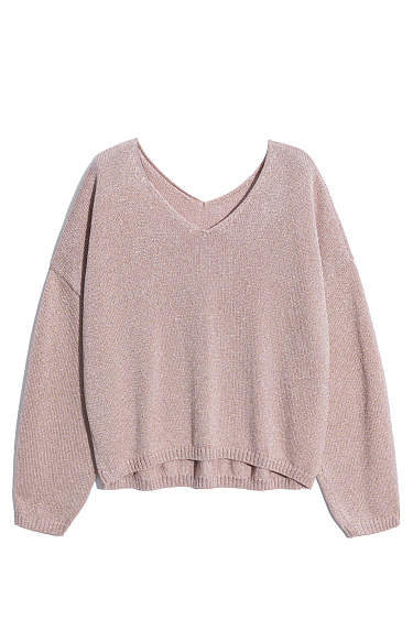 V-neck jumper with lurex - BRUSNIKA Women Clothes