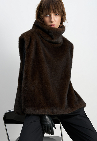 Eco fur vest - BRUSNIKA Women Clothes