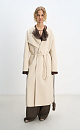 Wool coat with an asymmetrical lapel - BRUSNIKA. Women clothes