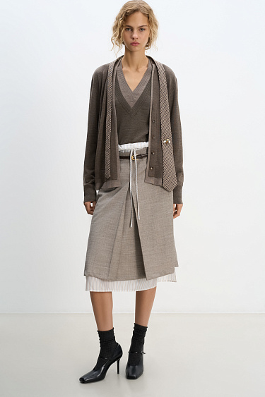 Cardigan with a imitation of a second layer - BRUSNIKA Women Clothes