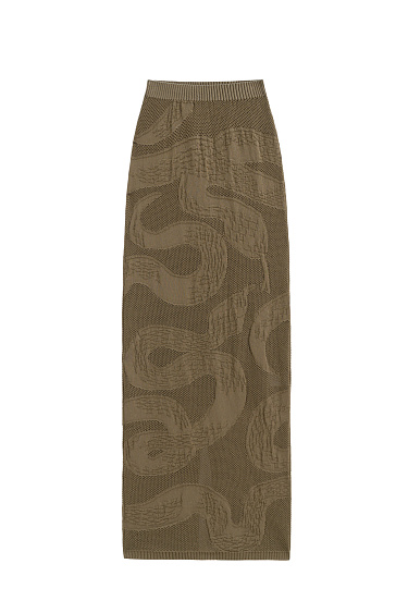 Maxi skirt with a jacquard pattern - BRUSNIKA Women Clothes