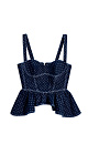 Denim top with polka-dot waistband - BRUSNIKA. Women clothes