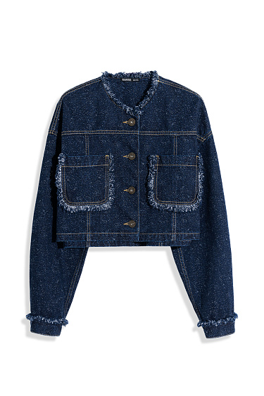 Fringed denim jacket - BRUSNIKA Women Clothes