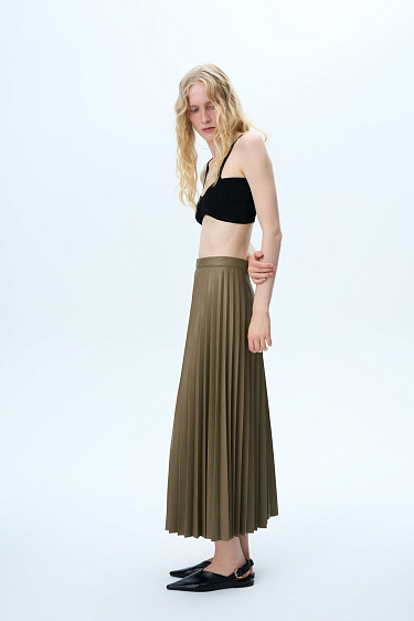 Pleated midi skirt - BRUSNIKA Women Clothes