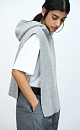 Knitted bib with hood - BRUSNIKA. Women clothes