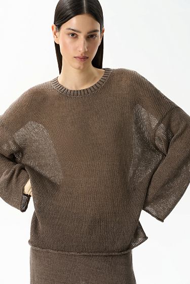 Semi-sheer jumper - BRUSNIKA Women Clothes