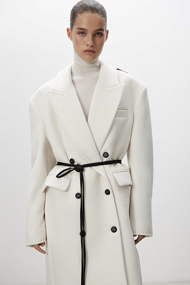Double-breasted wool coat - BRUSNIKA Women Clothes