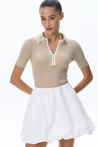 100% cotton knit polo - BRUSNIKA Women Clothes
