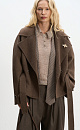 Short trench coat made of wool - BRUSNIKA. Women clothes
