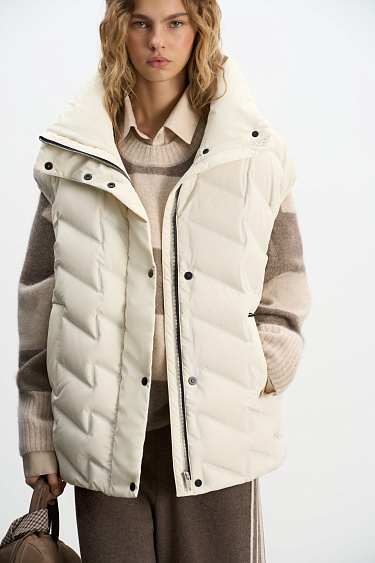 Voluminous down vest - BRUSNIKA Women Clothes