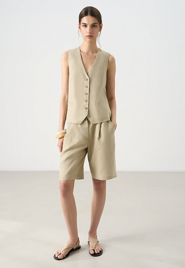 100% linen shorts - BRUSNIKA Women Clothes