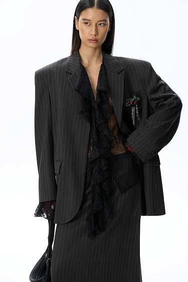 Single-breasted striped jacket - BRUSNIKA Women Clothes