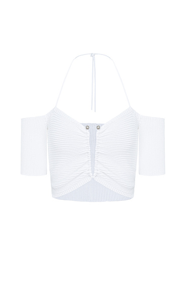 Metal detail crop top - BRUSNIKA Women Clothes