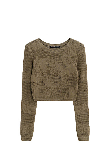 Top with jacquard pattern - BRUSNIKA Women Clothes