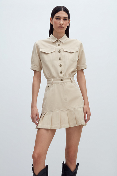 Short sleeve denim dress - BRUSNIKA Women Clothes