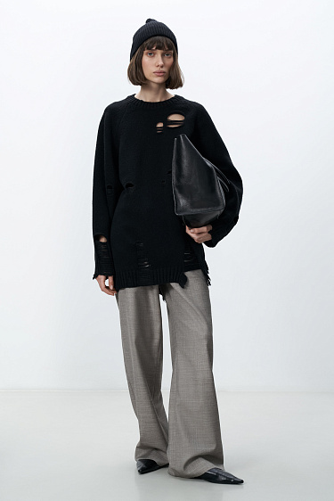 Ripped knit jumper - BRUSNIKA Women Clothes