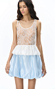 Lace top with peplum - BRUSNIKA. Women clothes
