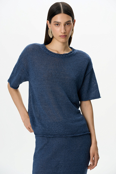 100% linen T-shirt - BRUSNIKA Women Clothes